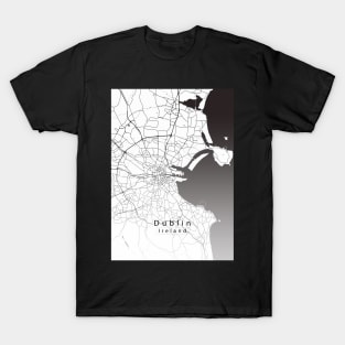 Dublin Ireland City Map T-Shirt